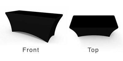 SOLID BLACK STRETCH TABLE COVERS